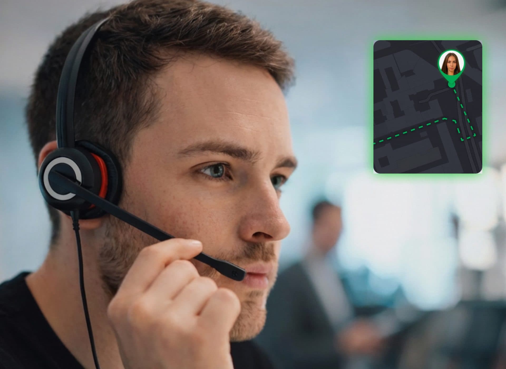 A SafeMe Safety Assistant on a support call